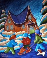 plaisir d hiver  18 x 14